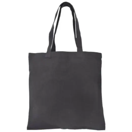 340g Cotton Tote Bag Black Front
